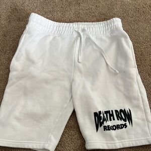 Death Row Records Men's White Athletic Shorts